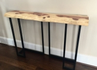 Cedar Live Edge Table w J Legs Cedar Live Edge Table w J Legs